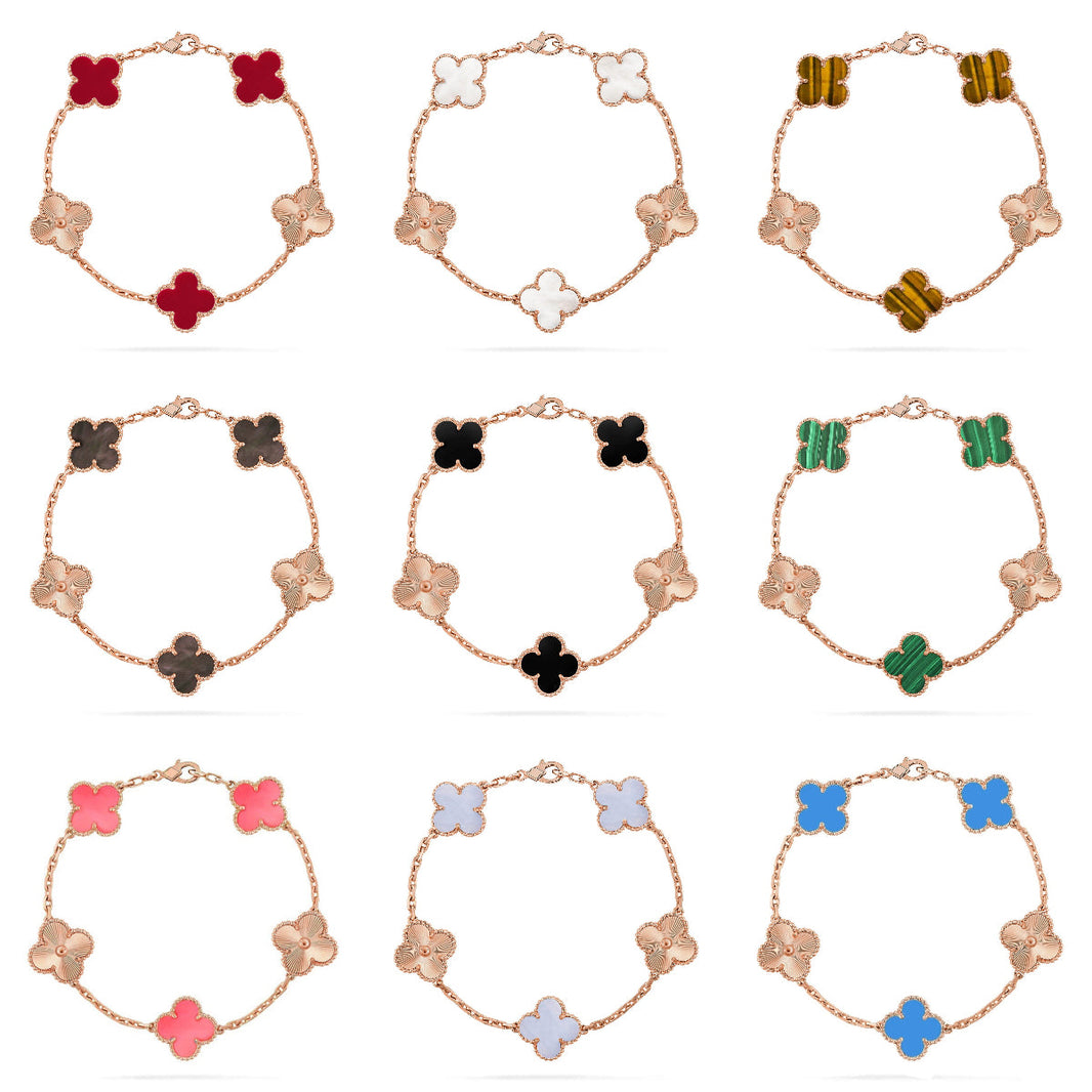 [LUCKY LOVE]CLOVER LASER ROSE GOLD BRACELET COLLECTION,5 MOTIFS