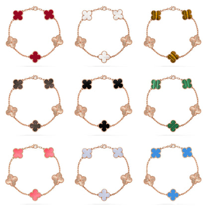 [LUCKY LOVE]CLOVER LASER ROSE GOLD BRACELET COLLECTION,5 MOTIFS