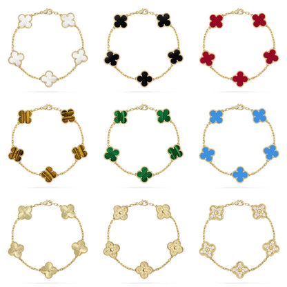 [LUCKY LOVE]CLOVER GOLD BRACELET COLLECTION,5 MOTIFS
