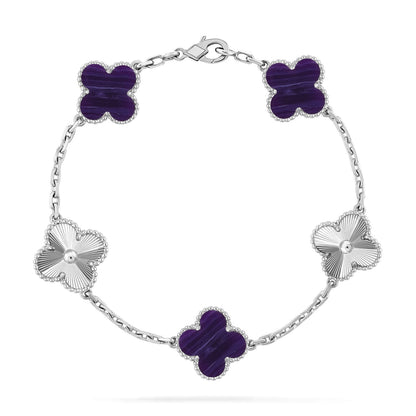 [LUCKY LOVE]CLOVER LASER SILVER BRACELET COLLECTION,5 MOTIFS