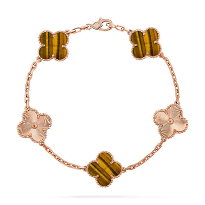 [LUCKY LOVE]CLOVER LASER ROSE GOLD BRACELET COLLECTION,5 MOTIFS