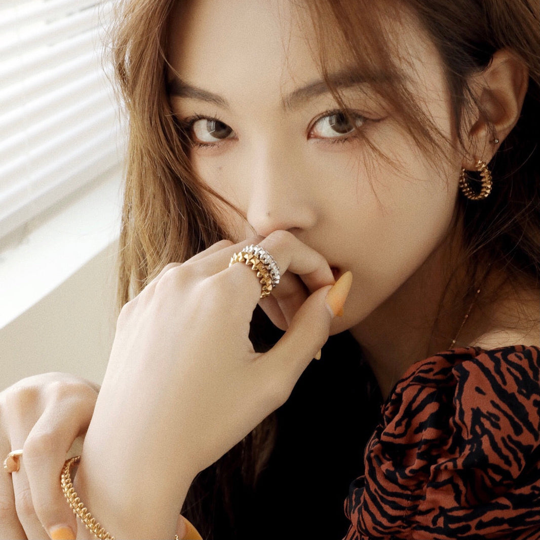 [LUCKY LOVE]CLASH SMALL HOOP EARRINGS