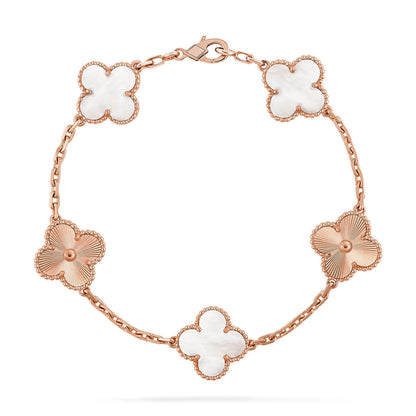 [LUCKY LOVE]CLOVER LASER ROSE GOLD BRACELET COLLECTION,5 MOTIFS