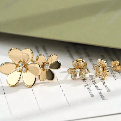 [LUCKY LOVE]CLOVER COMOS GOLD DIAMOND RING