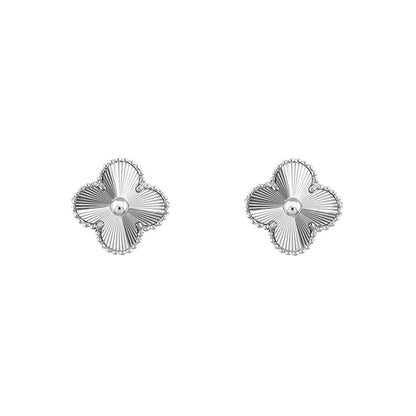 [LUCKY LOVE]CLOVER SILVER 15MM EARRINGS COLLECTION