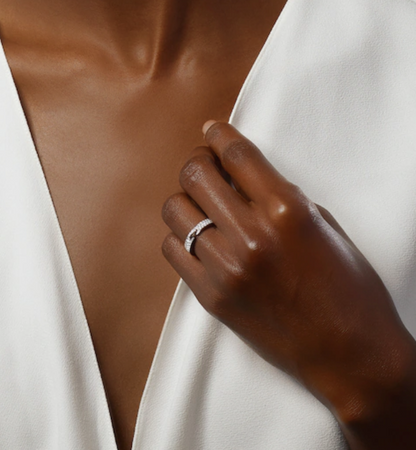 [LUCKY LOVE]ALLIANCE LIENS VIDENCE PAVED DIAMOND 4MM RING