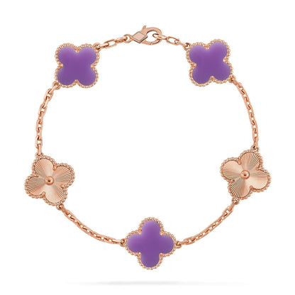 [LUCKY LOVE]CLOVER LASER ROSE GOLD BRACELET COLLECTION,5 MOTIFS
