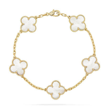 [LUCKY LOVE]CLOVER GOLD BRACELET COLLECTION,5 MOTIFS