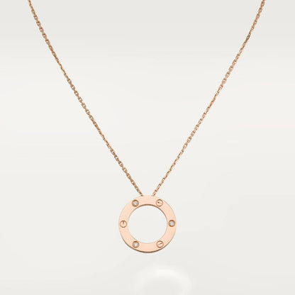 [LUCKY LOVE]LOVE NECKLACE 16MM 3 DIAMONDS