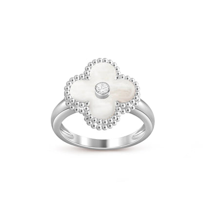 [LUCKY LOVE]CLOVER SILVER DIOMND RING COLLECTION