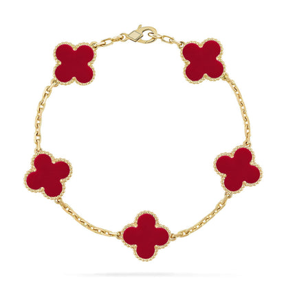 [LUCKY LOVE]CLOVER GOLD BRACELET COLLECTION,5 MOTIFS