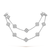 [LUCKY LOVE]CLOVER 20 MOTIFS DIAMOND SILVER