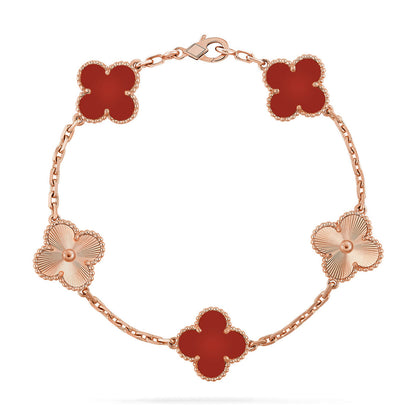 [LUCKY LOVE]CLOVER LASER ROSE GOLD BRACELET COLLECTION,5 MOTIFS