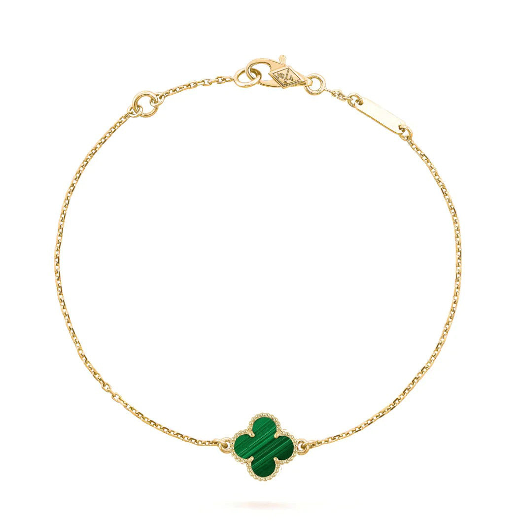 [LUCKY LOVE]CLOVER BRACELET MALACHITE 1 MOTIF