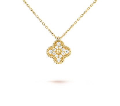[LUCKY LOVE]CLOVER MINI 9.5MM CARNELIANS NECKLACE COLLECTION