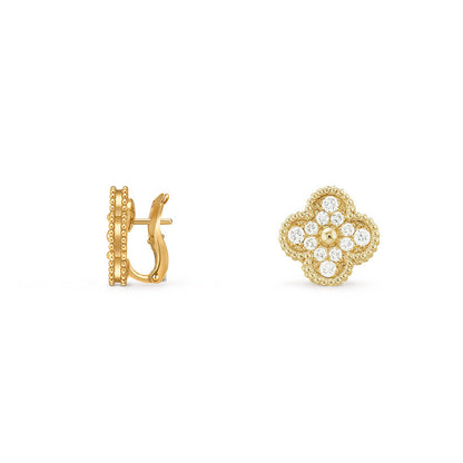 [LUCKY LOVE]CLOVER 15MM MOP EARRINGS COLLECTION