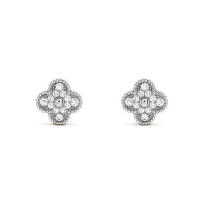[LUCKY LOVE]CLOVER SILVER 15MM EARRINGS COLLECTION