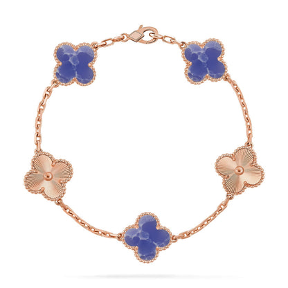 [LUCKY LOVE]CLOVER LASER ROSE GOLD BRACELET COLLECTION,5 MOTIFS