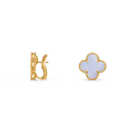 [LUCKY LOVE]CLOVER 15MM MOP EARRINGS COLLECTION