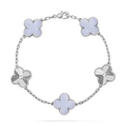 [LUCKY LOVE]CLOVER LASER SILVER BRACELET COLLECTION,5 MOTIFS