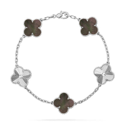 [LUCKY LOVE]CLOVER LASER SILVER BRACELET COLLECTION,5 MOTIFS