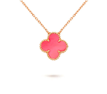 [LUCKY LOVE]CLOVER 15MM SINGLE FLOWER NECKLACE COLLECTION