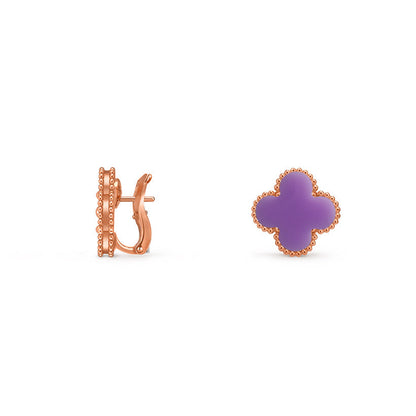 [LUCKY LOVE]CLOVER 15MM MOP EARRINGS COLLECTION