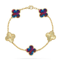 [LUCKY LOVE]CLOVER LASER GOLD BRACELET COLLECTION,5 MOTIFS