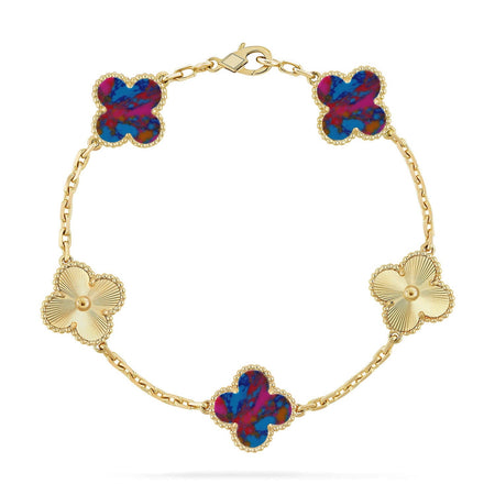 [LUCKY LOVE]CLOVER LASER GOLD BRACELET COLLECTION,5 MOTIFS