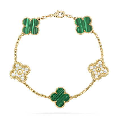 [LUCKY LOVE]CLOVER DIAMOND GOLD BRACELET COLLECTION,5 MOTIFS