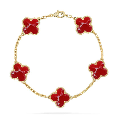 [LUCKY LOVE]CLOVER GOLD BRACELET COLLECTION,5 MOTIFS