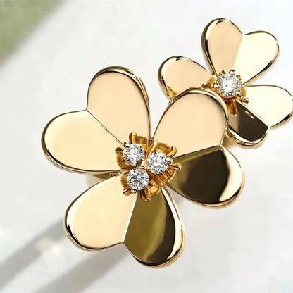 [LUCKY LOVE]CLOVER COMOS GOLD DIAMOND RING