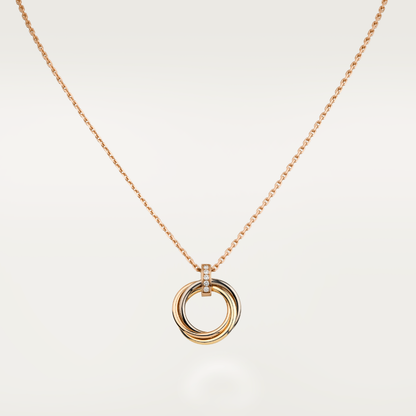 [LUCKY LOVE]TRINITY NECKLACE GOLD  DIAMONDS