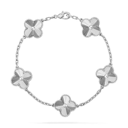 [LUCKY LOVE]CLOVER LASER SILVER BRACELET COLLECTION,5 MOTIFS