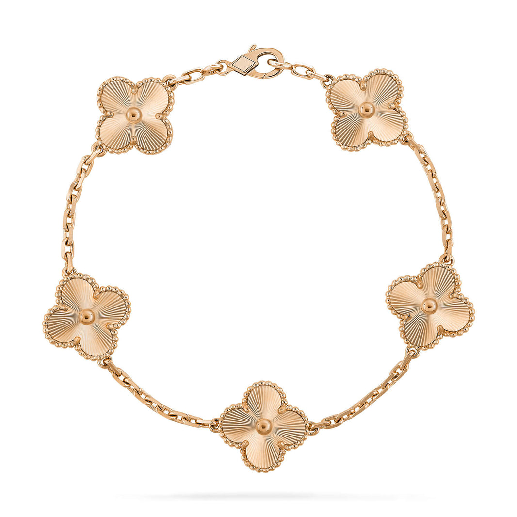 [LUCKY LOVE]CLOVER 5 FLOWERS LASER BRACELET