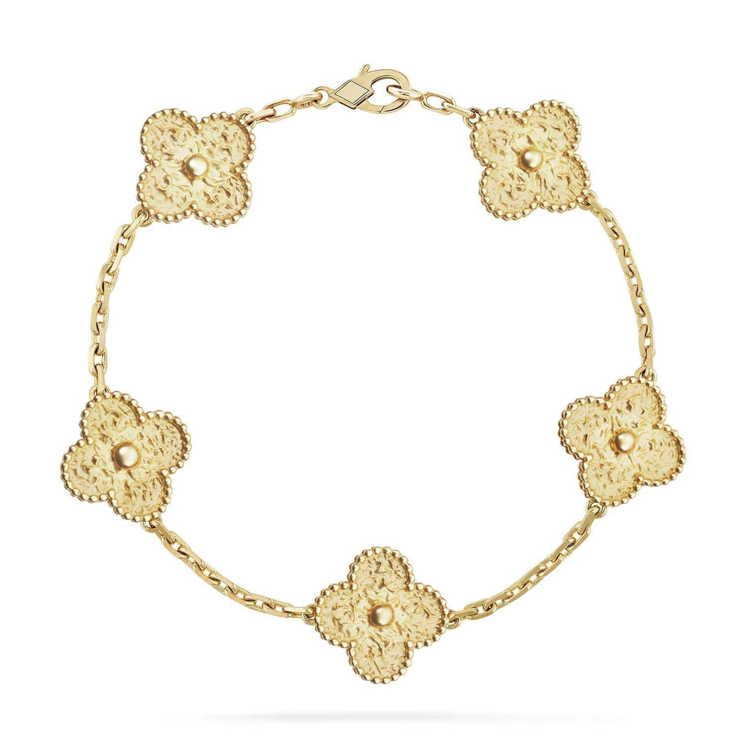 [LUCKY LOVE]CLOVER 5 MOTIFS BRONZING BRACELET