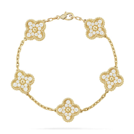 [LUCKY LOVE]CLOVER GOLD BRACELET COLLECTION,5 MOTIFS