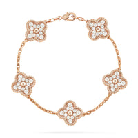 [LUCKY LOVE]CLOVER ROSE GOLD BRACELET COLLECTION,5 MOTIFS