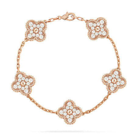 [LUCKY LOVE]CLOVER ROSE GOLD BRACELET COLLECTION,5 MOTIFS