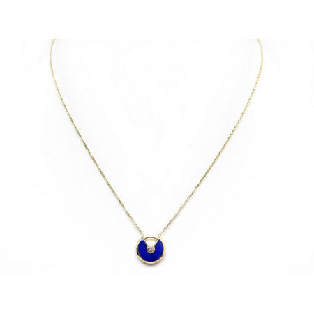 [LUCKY LOVE]AMULETTE ROSE GOLD AGATE NECKLACE