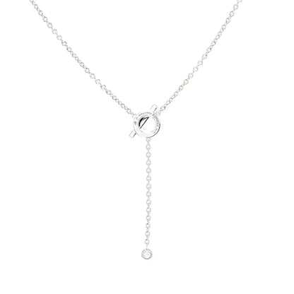 [LUCKY LOVE]FINESSE SILVER DIAMOND NECKLACE