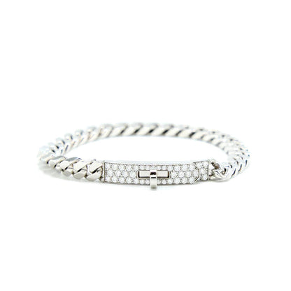 [LUCKY LOVE]KELLY CHAIN SILVER DIAMOND BRACELET
