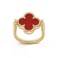 [LUCKY LOVE]CLOVER RIVERSIBLE RING GOLD COLLECTION