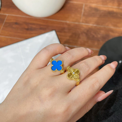 [LUCKY LOVE]CLOVER RIVERSIBLE RING GOLD COLLECTION