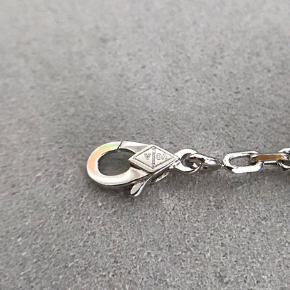 [LUCKY LOVE]CLOVER 5 MOTIF ONYXS DIAMOND BRACELET SILVER