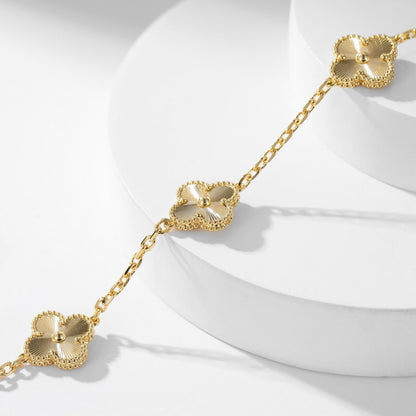 [LUCKY LOVE]CLOVER 10 MOTIFS LASER NECKLACE