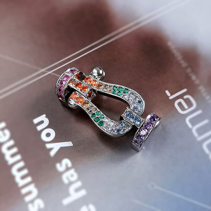 [LUCKY LOVE]FORCE LARGE HORSESHOE CLASP  METAL BRACELET