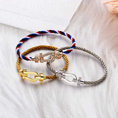 [LUCKY LOVE]FORCE LARGE HORSESHOE NO DIAMOND BRACELET GOLD