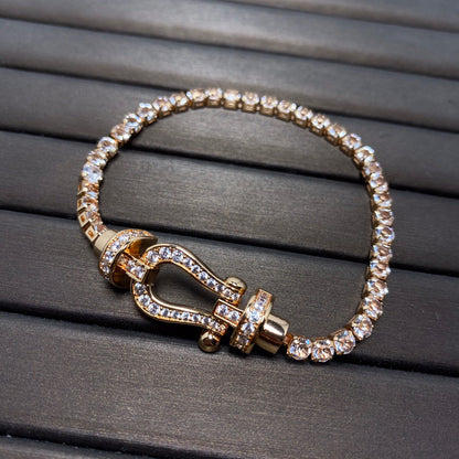 [LUCKY LOVE]FORCE  HORSESHOE  DIAMOND TENNIS BRACELET
