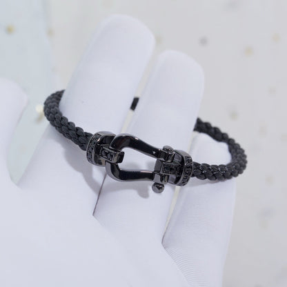 [LUCKY LOVE]FORCE LARGE SERIES HORSESHOE BLACK SAMURAI BRACELET